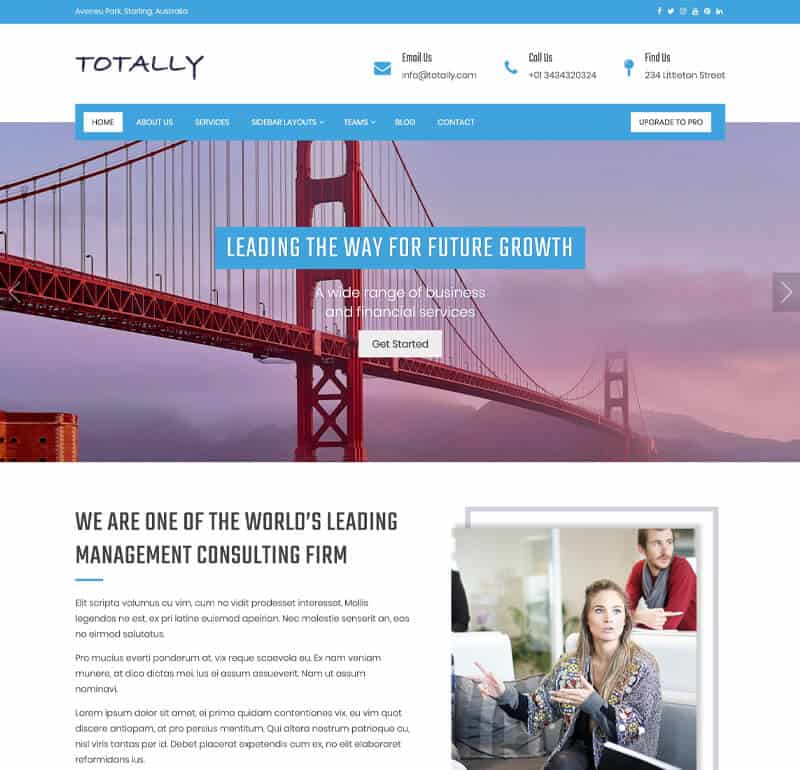 Totally - multipurpose business WordPress theme