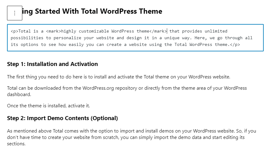 Highlight Text in WordPress